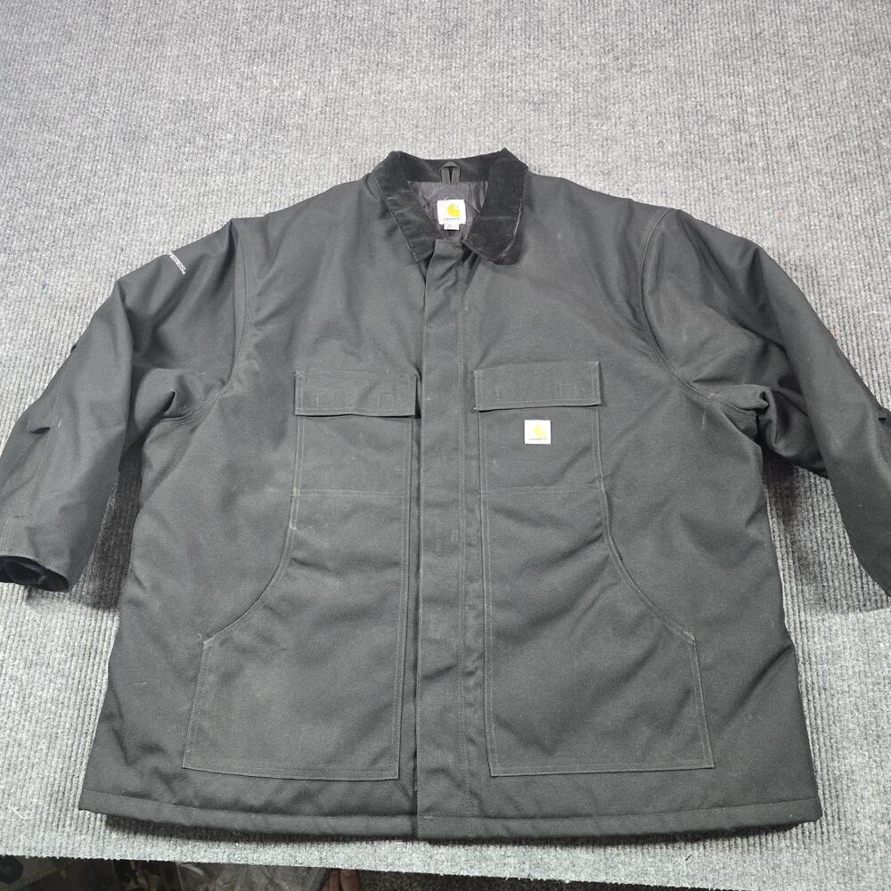 Carhartt Coat Mens 3XL Black Yukon Extremes Insulated Quilt Lined Parka C55 BLK